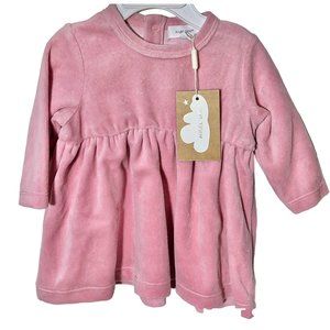 Angel Dear 3-6m NWT blush pink velour long sleeve empire waist dress Valentine's